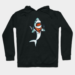 Hungry Shark Funny Ocean Sea Animal Surf Hoodie